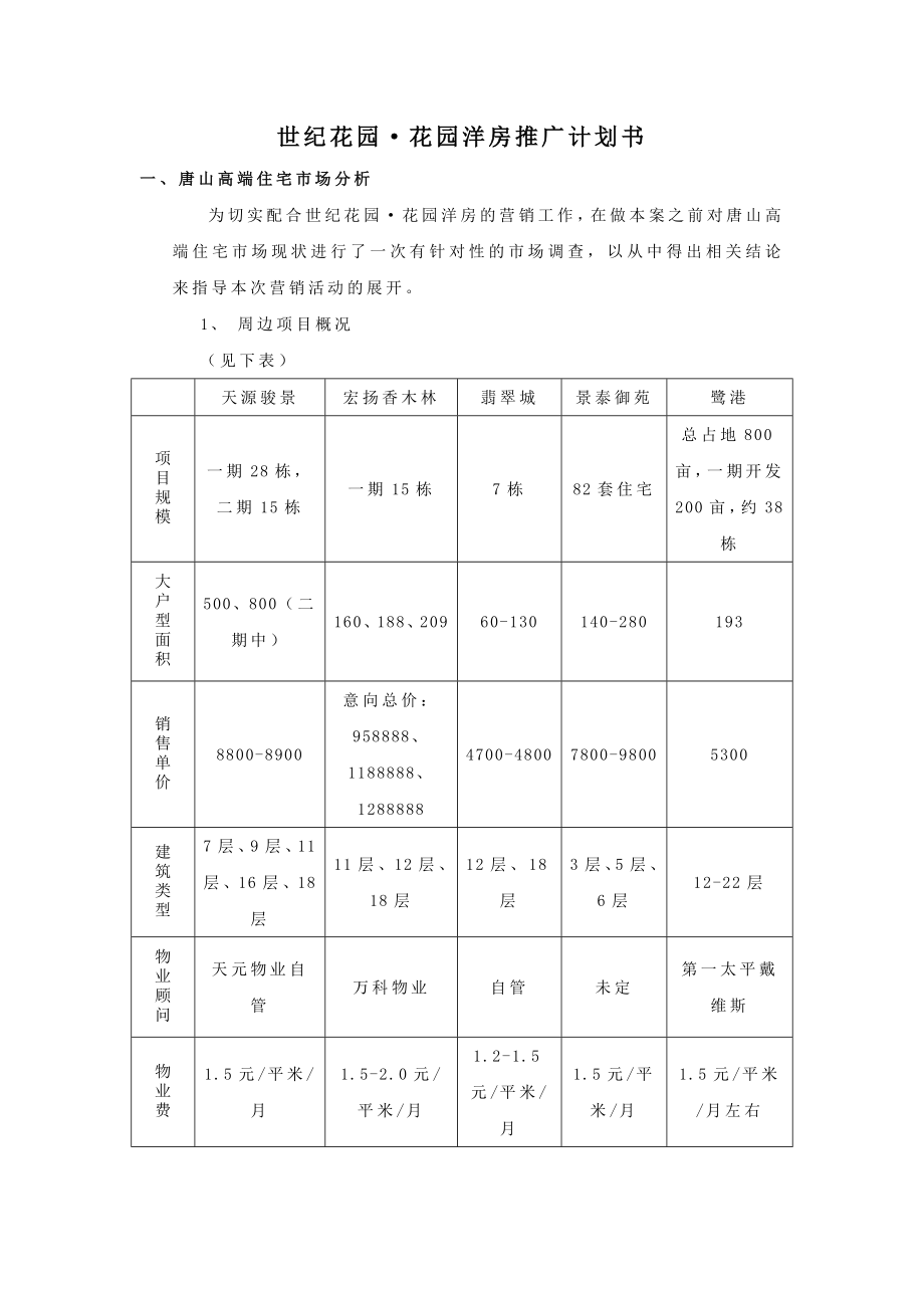 花园洋房营销推广方案.doc_第1页