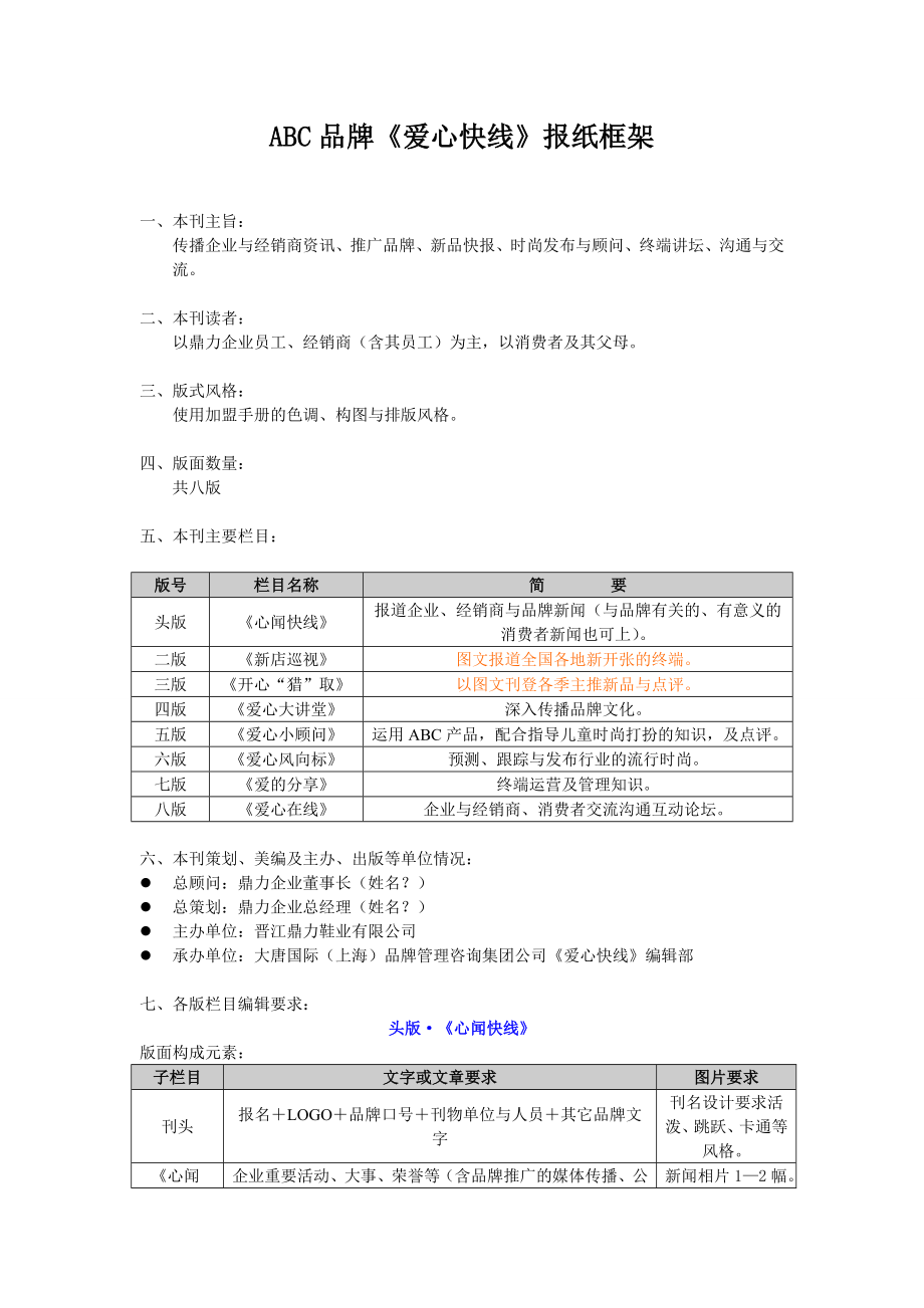 报纸栏目框架策划方案.doc_第1页