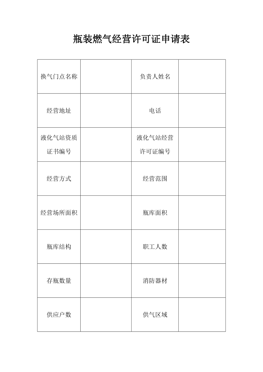 瓶装燃气经营许可证申请表.doc_第2页