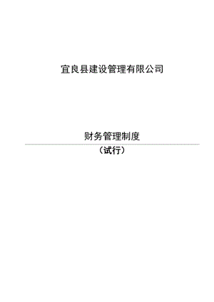 建设管理公司 财务管理制度.doc