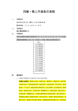 至祥置业9月5日昆明同德·锦上嘉园开盘执行流程.doc