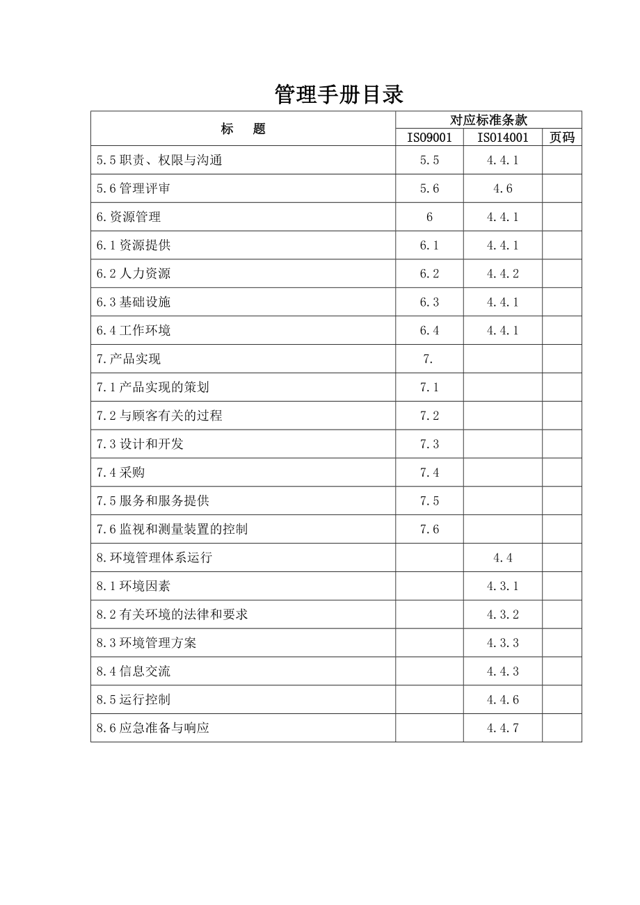 物业公司质量环境管理体系一体化管理手册.doc_第2页