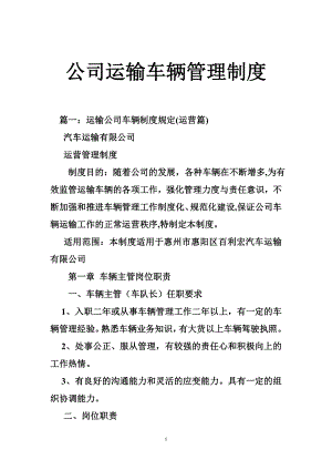 公司运输车辆管理制度.doc