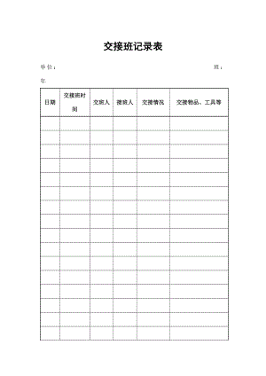 物业管理工程部全套表格.doc