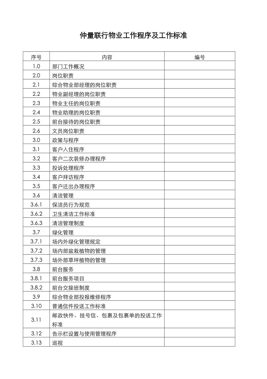 仲量联行物业工作程序及工作标准.doc_第1页