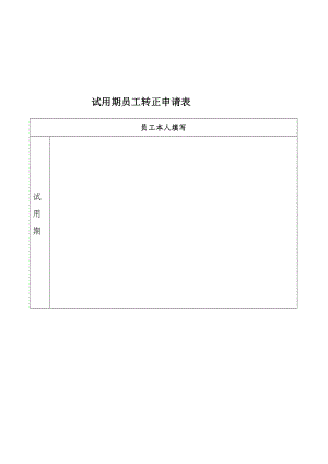 试用期员工转正定级审批表格[整理版].doc