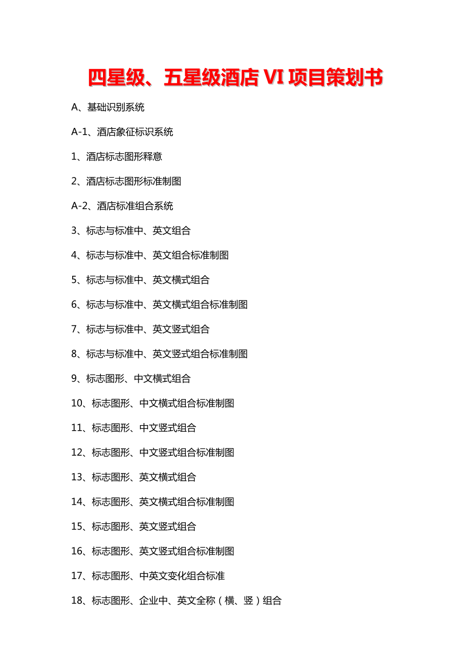 四星级、五星级酒店VI项目策划书.doc_第1页