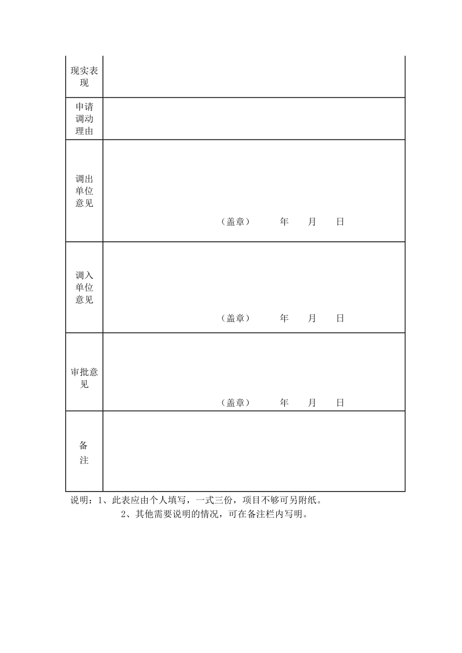 事业单位工作人员调动申请表.doc_第2页