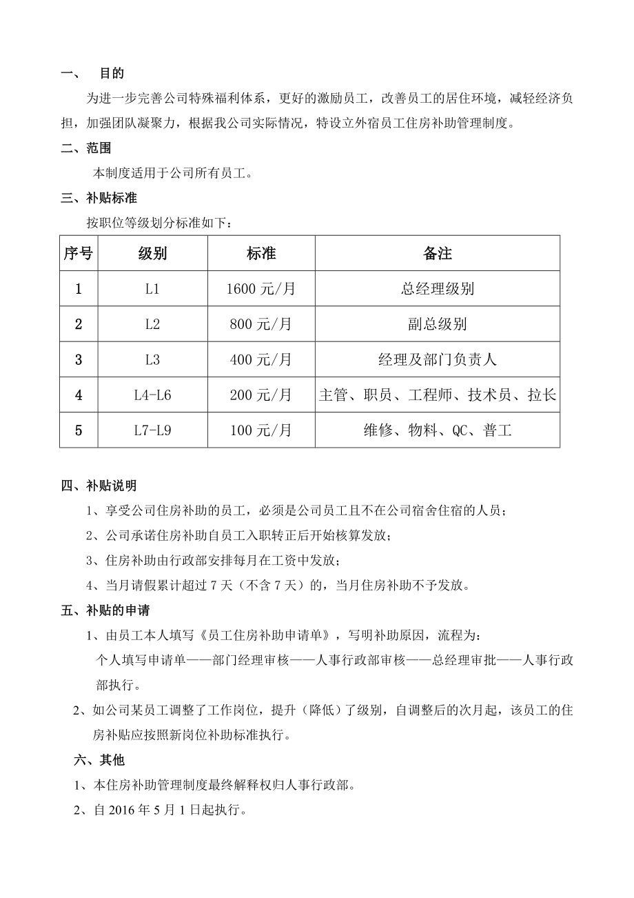 外宿员工住房补助管理制度.doc_第2页