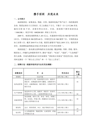 雨润集团校园招聘应聘登记表雨润成就您的梦想.doc