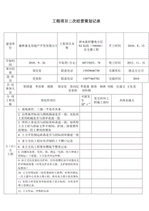 工程项目二次经营策划记录.doc