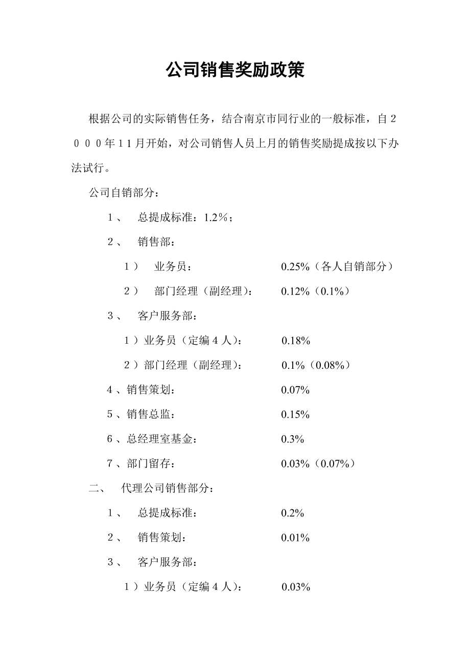 公司销售奖励政策1731355310.doc_第1页