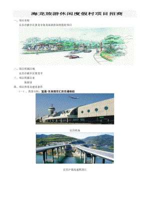 旅游休闲度假村项目招商规划文案.doc