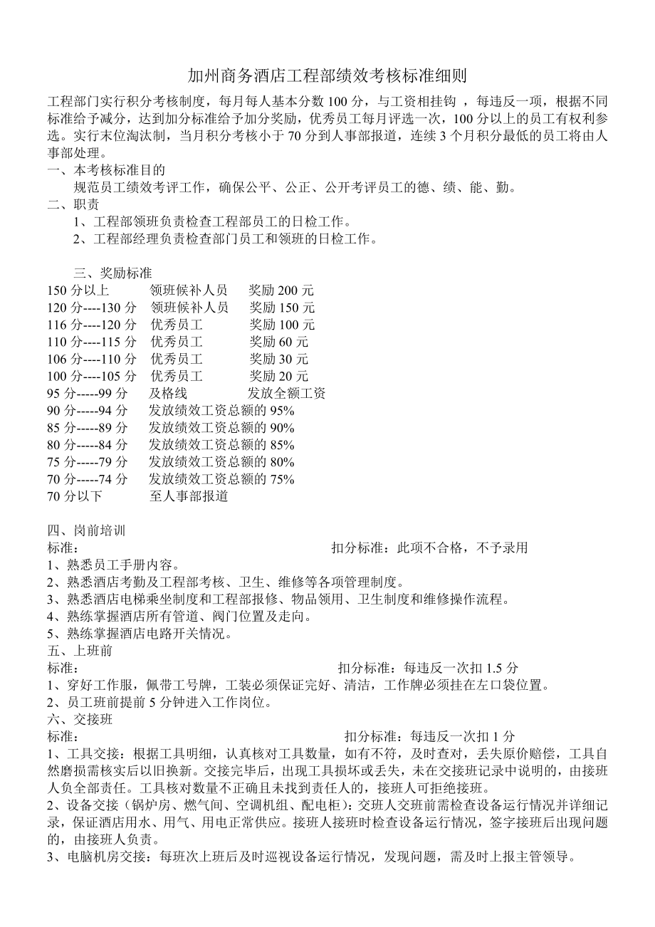 3413731533某酒店工程部绩效考核细则.doc_第1页