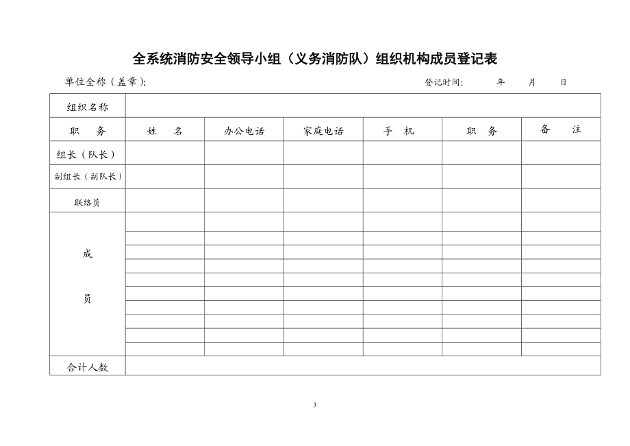 全系统安全生产领导小组组织机构成员登记表.doc_第3页