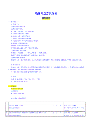 欧赔核心思维 17强队开盘.doc