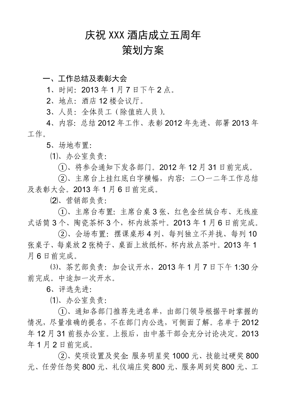 酒店成立周庆策划方案.doc_第1页