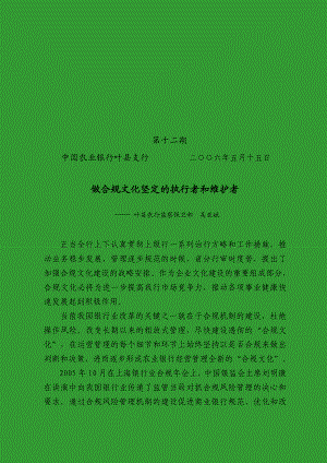 叶县支行简报第12期《做合规文化的执行者和维护者吴亚斌》.doc