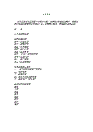 城市品牌【策划方案】 .doc