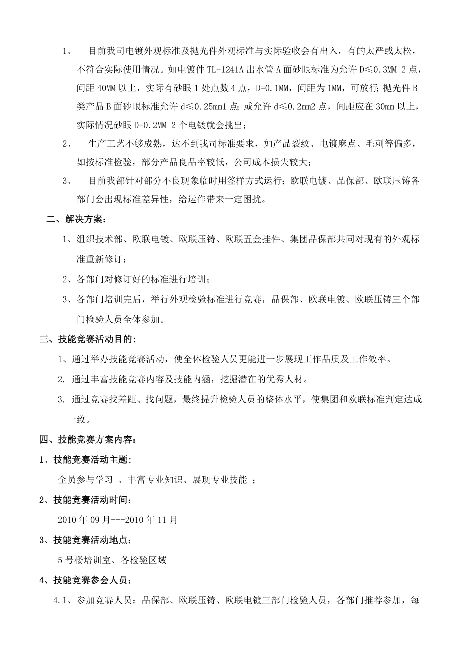 辉煌水暖外观检验标准化提升活动策划方案品保部技能竞赛策划方案.doc_第3页