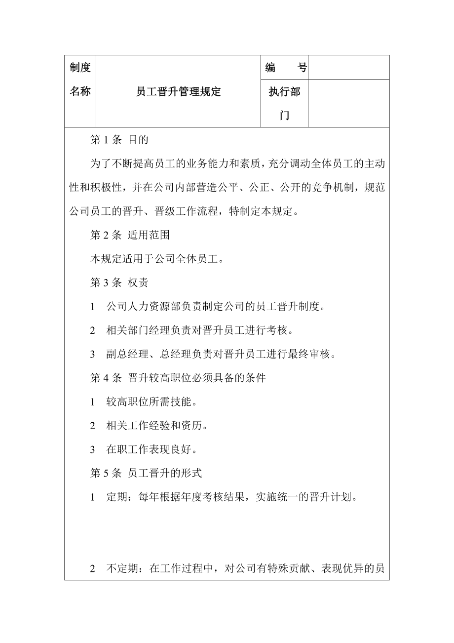 员工晋升管理规定【实用HRM系列】.doc_第1页