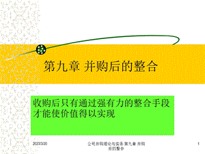 并购后的整合课件.ppt