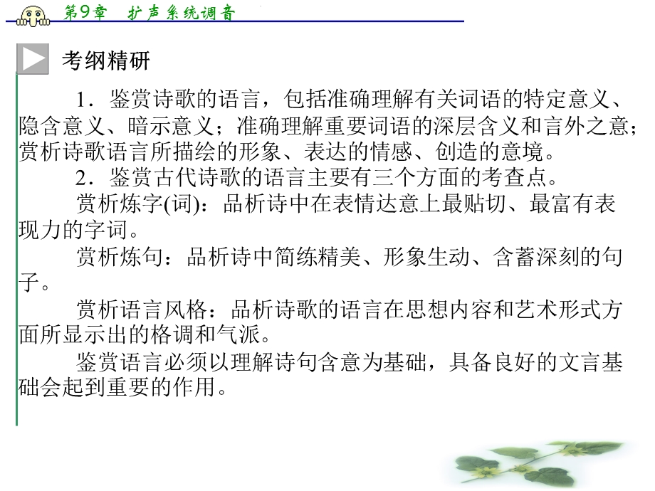 广东省高三语文一轮复习ppt课件-专题十六-鉴赏古代诗歌的语言.ppt_第3页