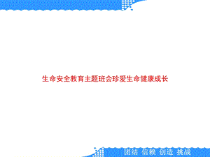 生命安全教育主题班会珍爱生命健康成长课件.ppt