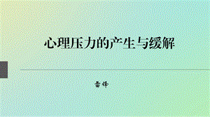 基层公务员心理压力的产生与缓解课件.ppt