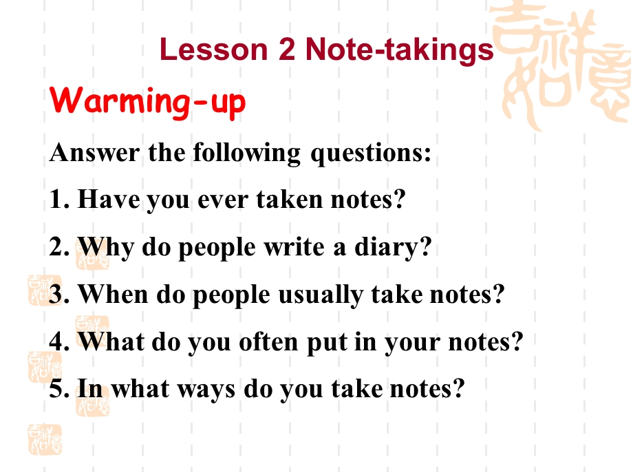 高三英语复习写作指导ppt课件：Lesson-2-Note-takings.ppt_第2页