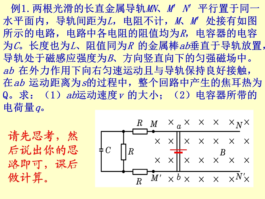 电磁感应中的电路问题2电磁感应和力学规律的综合应用电磁感应课件.ppt_第3页