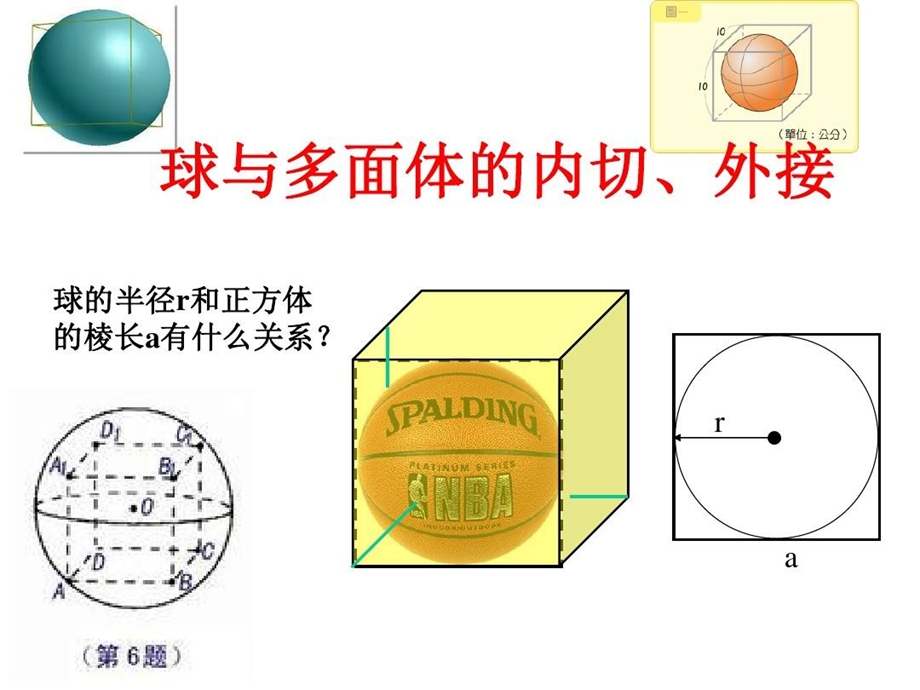 球的内切和外接问题ppt课件讲解.ppt_第1页