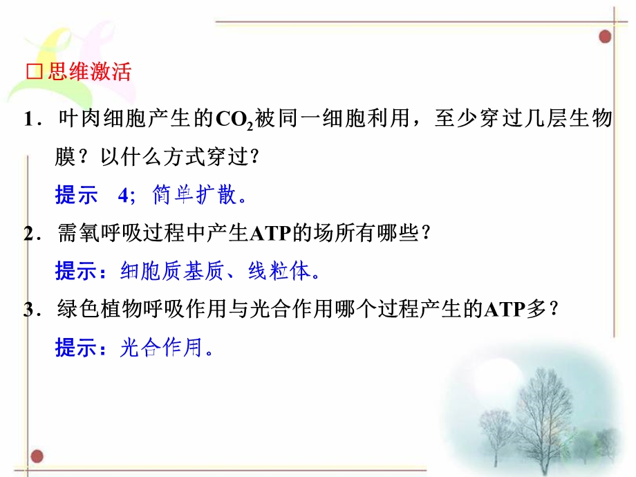 生物二轮专题第讲-光合作用与细胞呼吸ppt课件.ppt_第3页