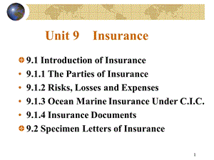 外贸函电-保险--Insurance课件.ppt