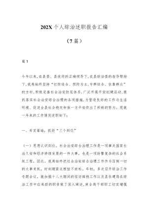 （7篇）202X个人综治述职报告汇编.docx