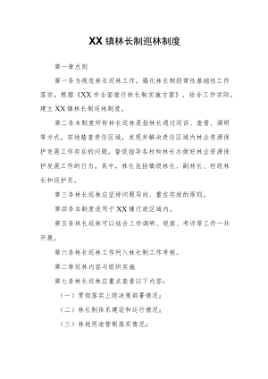 XX镇林长制巡林制度.docx