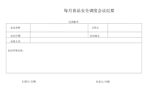 食堂日管控周排查月调度表格.docx