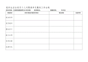 党员个人问题清单及整改工作台账.docx