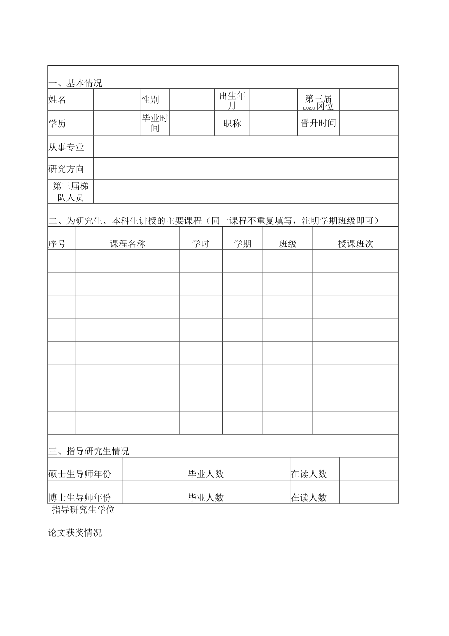 西安电子科技大学校聘关键学术岗位考核申请表.docx_第3页