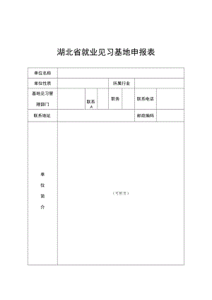 湖北省就业见习基地申报表、牌匾制作标准、就业见习协议书、人员考核表、补贴资金承诺书.docx