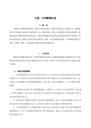 工程、计划管理办法.doc