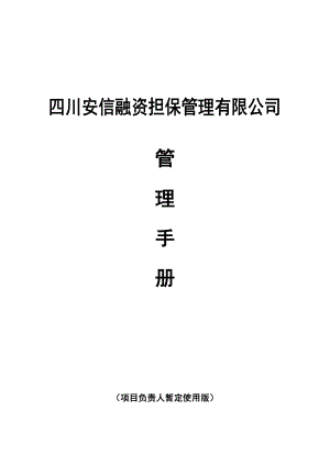 融资担保公司项目管理手册.doc