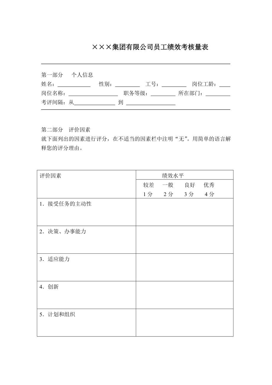 房地产绩效考核全套表格.doc_第2页