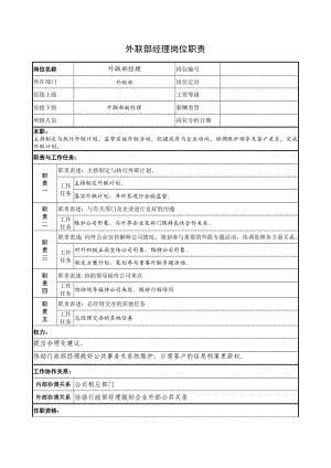 外联部岗位职责.doc