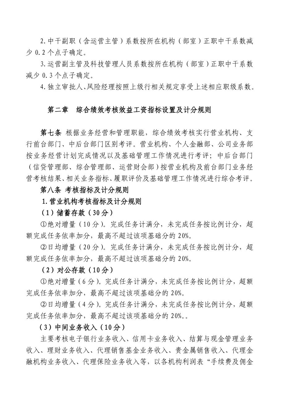 银行分支行综合绩效考核评价实施细则.doc_第2页