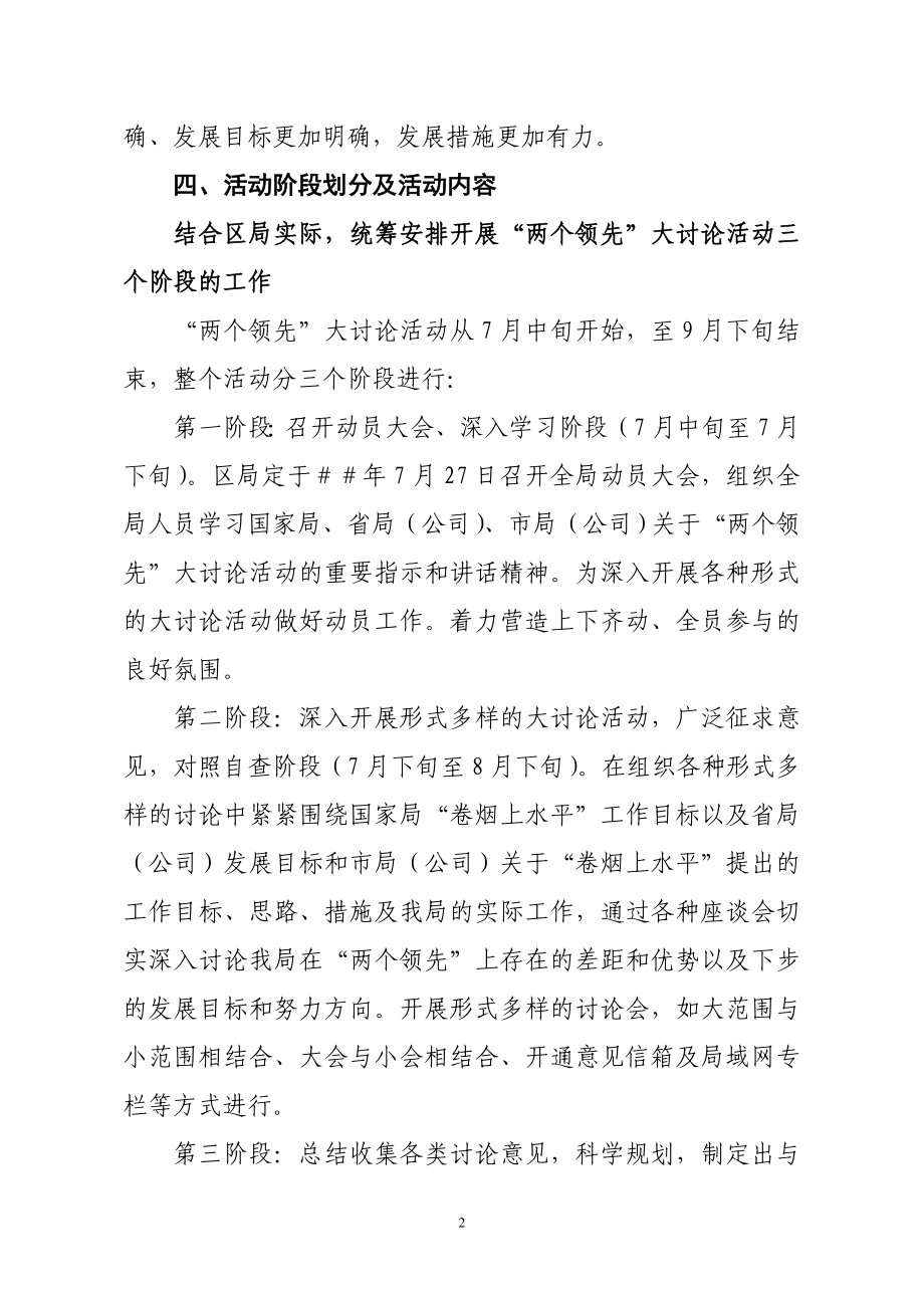 烟草专卖“两个领先”大讨论活动实施方案.doc_第2页