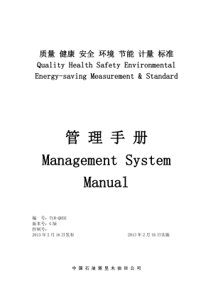 (HSE)管理手册.doc