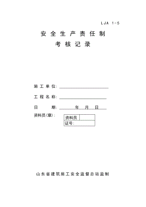 各级各部门安全生产责任制执行情况与考核记录.doc