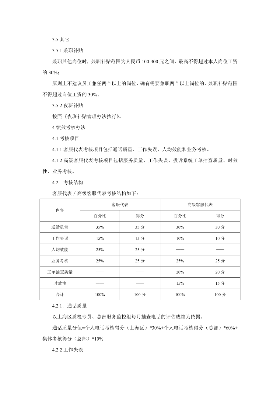 快递公司 客服代表考核方案.doc_第2页