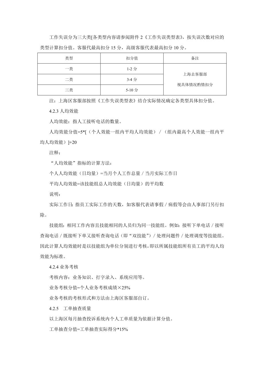 快递公司 客服代表考核方案.doc_第3页